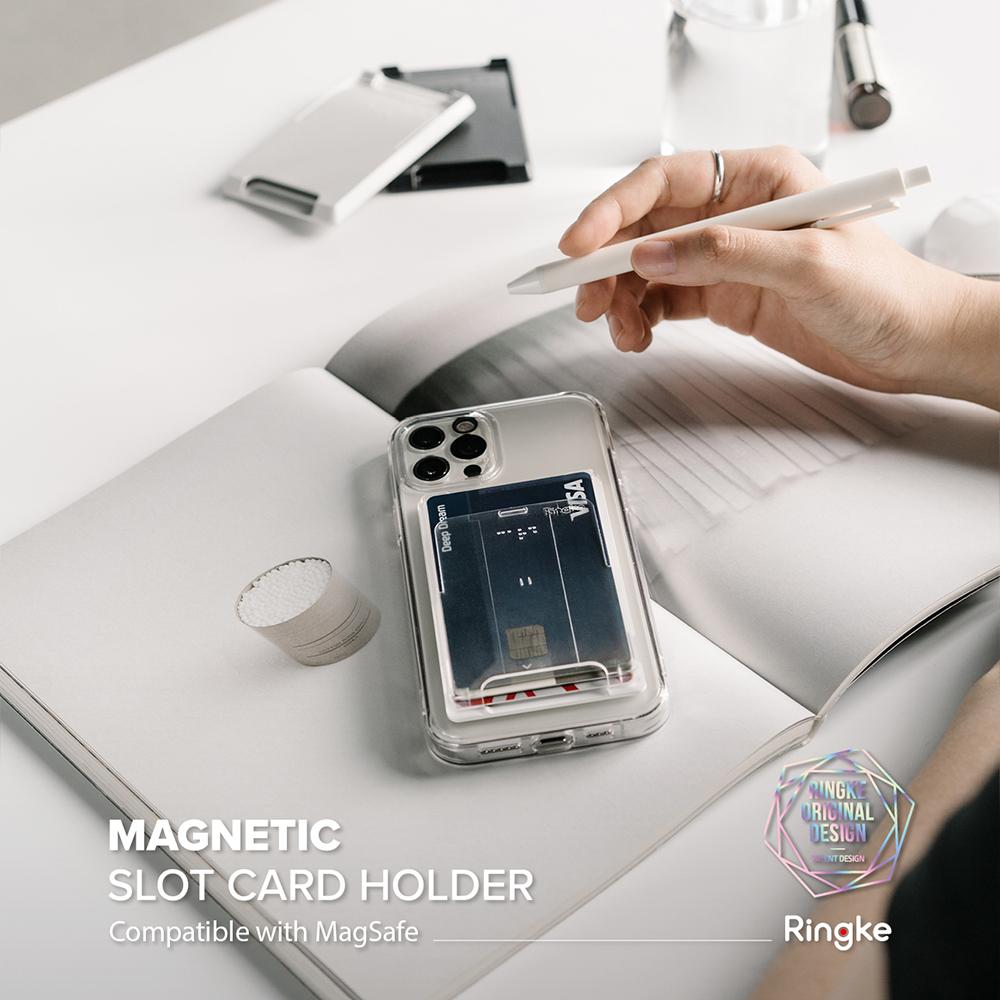Magnetic Slot Card Holder MagSafe Grau