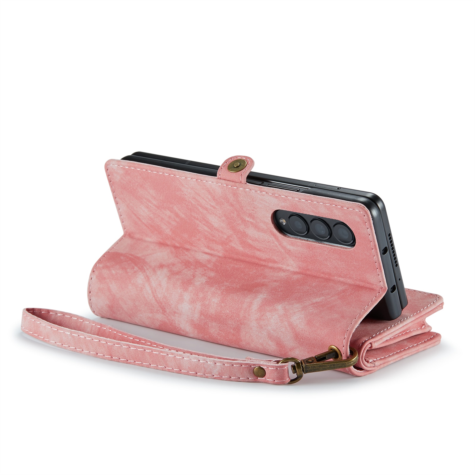 Multi-slot Portemonnaie-Hülle Samsung Galaxy Z Fold 4 Rosa