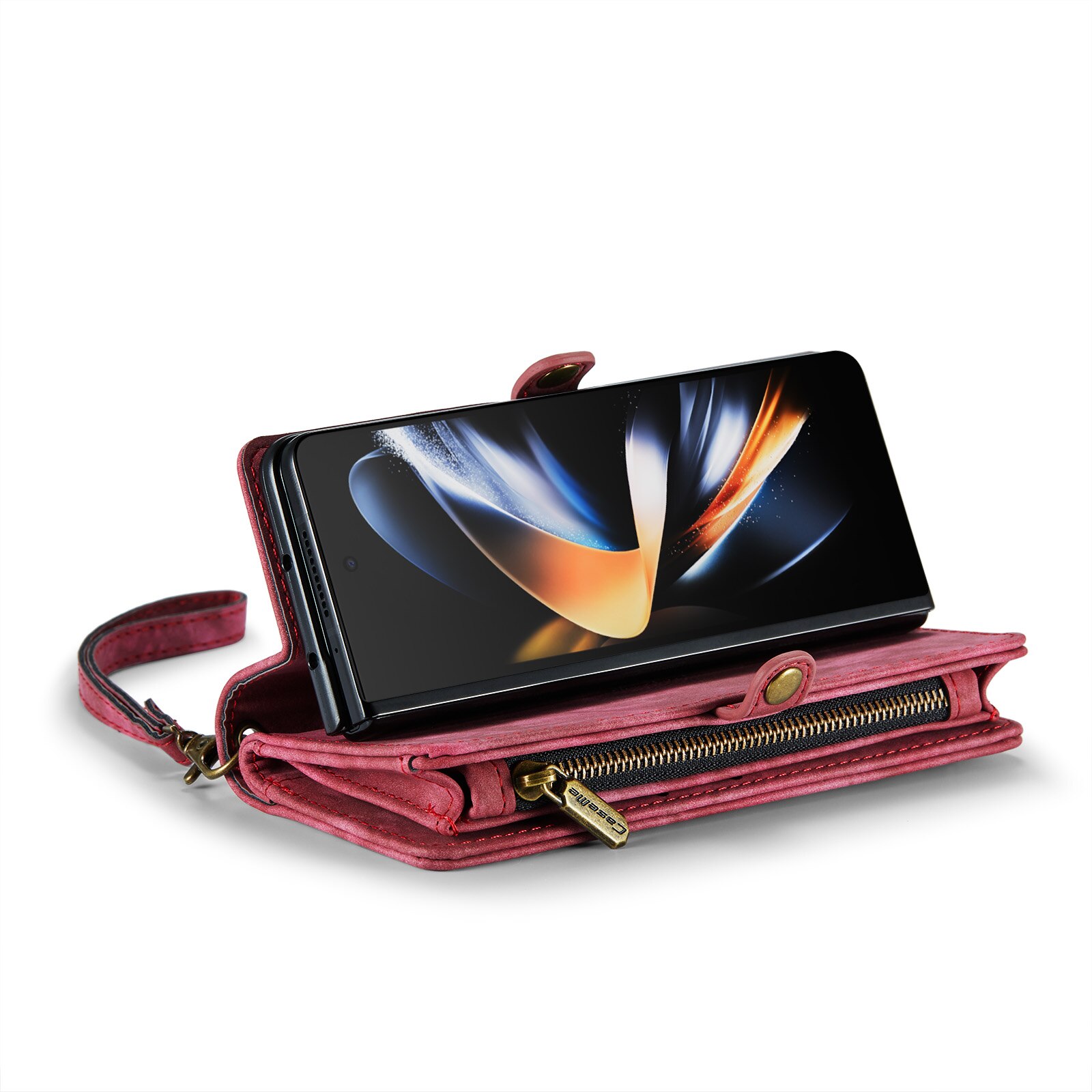 Multi-slot Portemonnaie-Hülle Samsung Galaxy Z Fold 5 rot