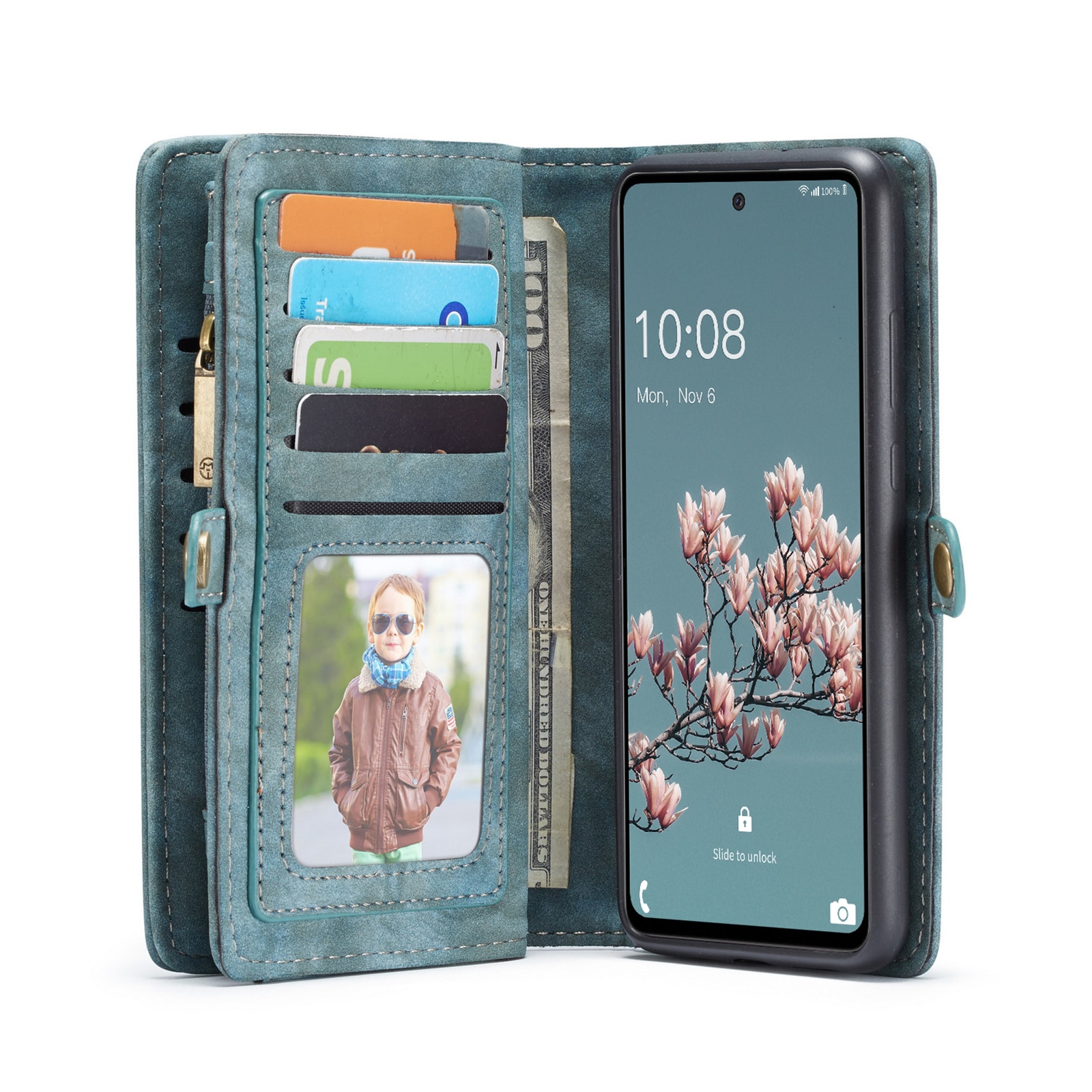 Multi-slot Portemonnaie-Hülle Samsung Galaxy A33 Blau