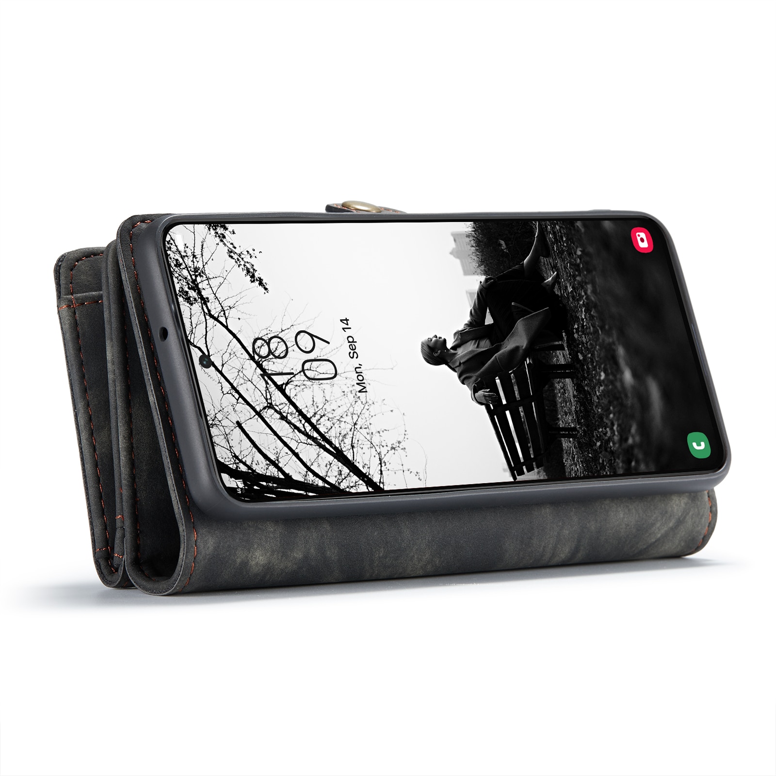 Multi-slot Portemonnaie-Hülle Samsung Galaxy S22 Plus Grau