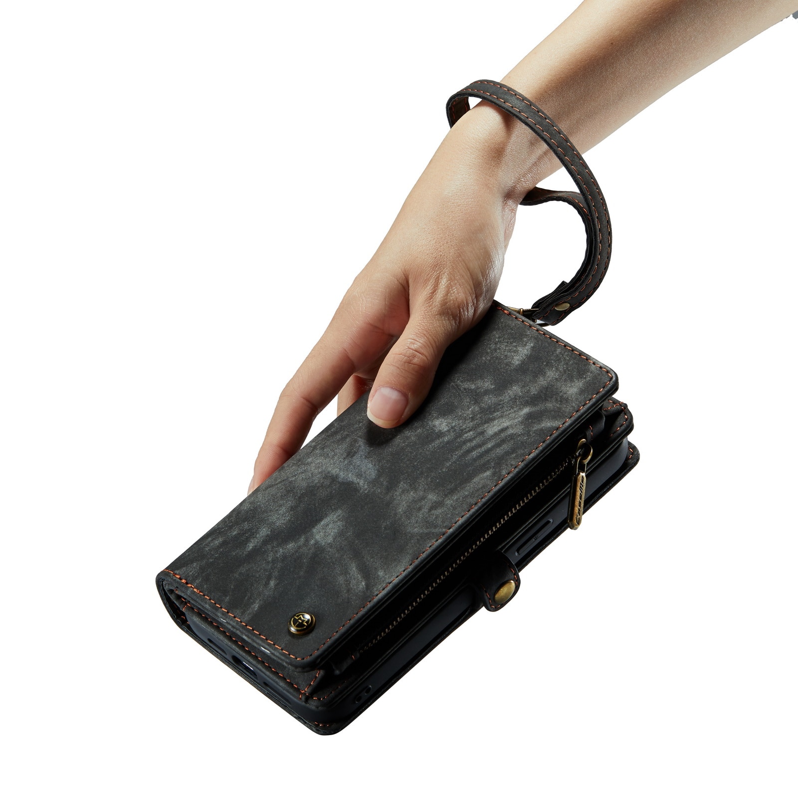 Multi-slot Portemonnaie-Hülle iPhone 14 Grau