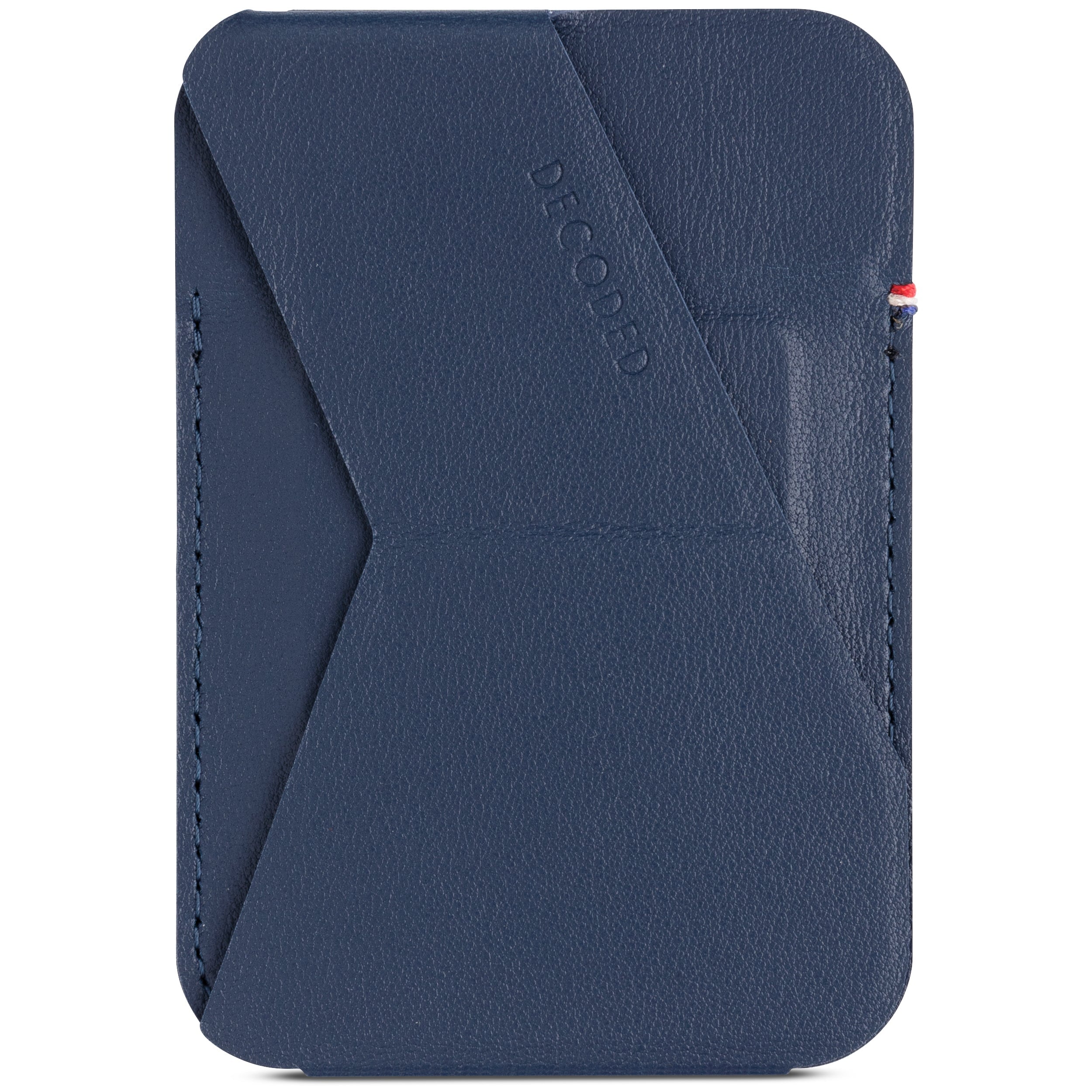 Leather MagSafe Card/Stand Sleeve Navy
