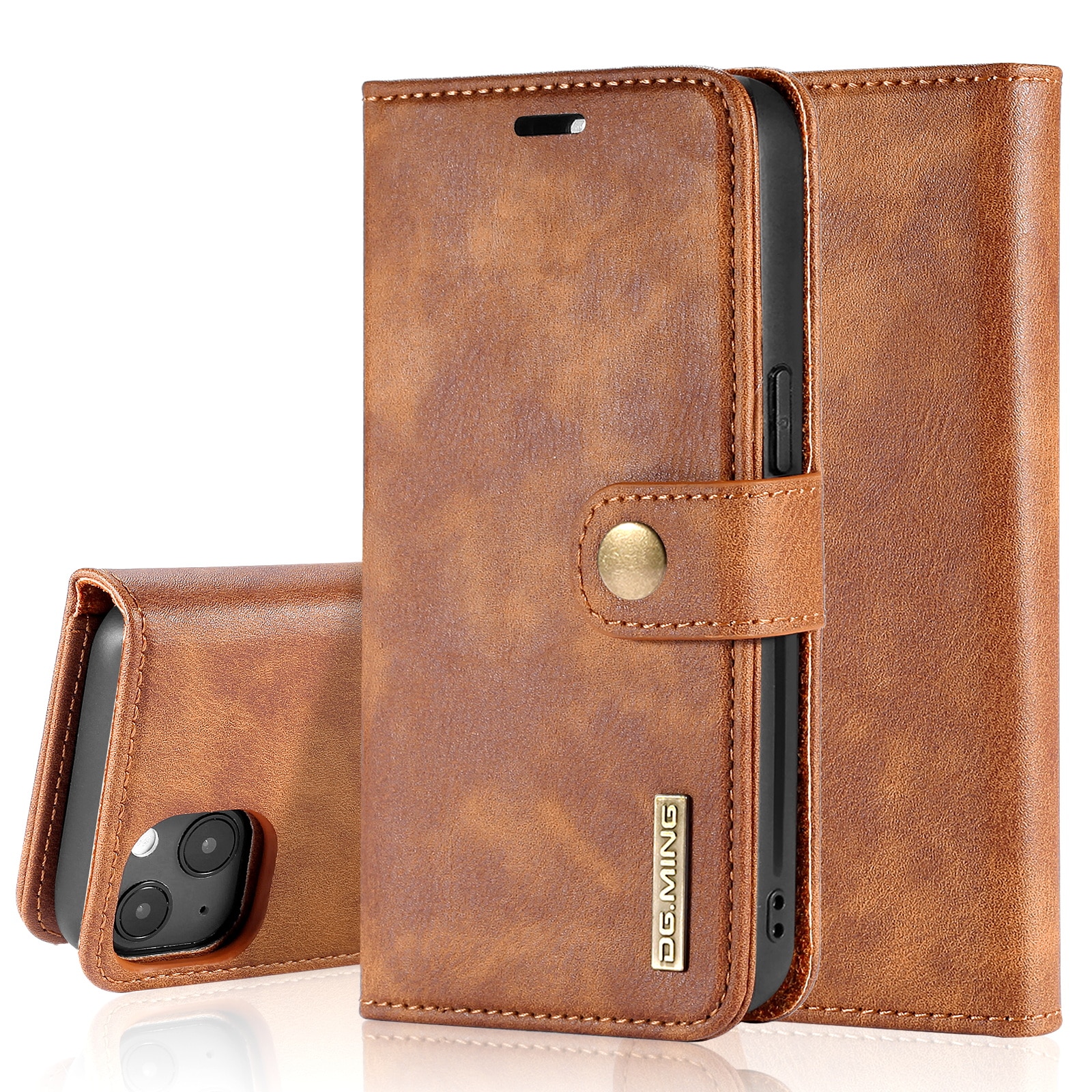 Handytasche Magnetische iPhone 13 Mini Cognac