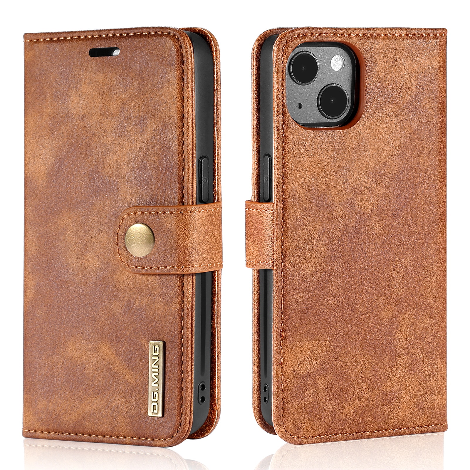 Handytasche Magnetische iPhone 13 Mini Cognac