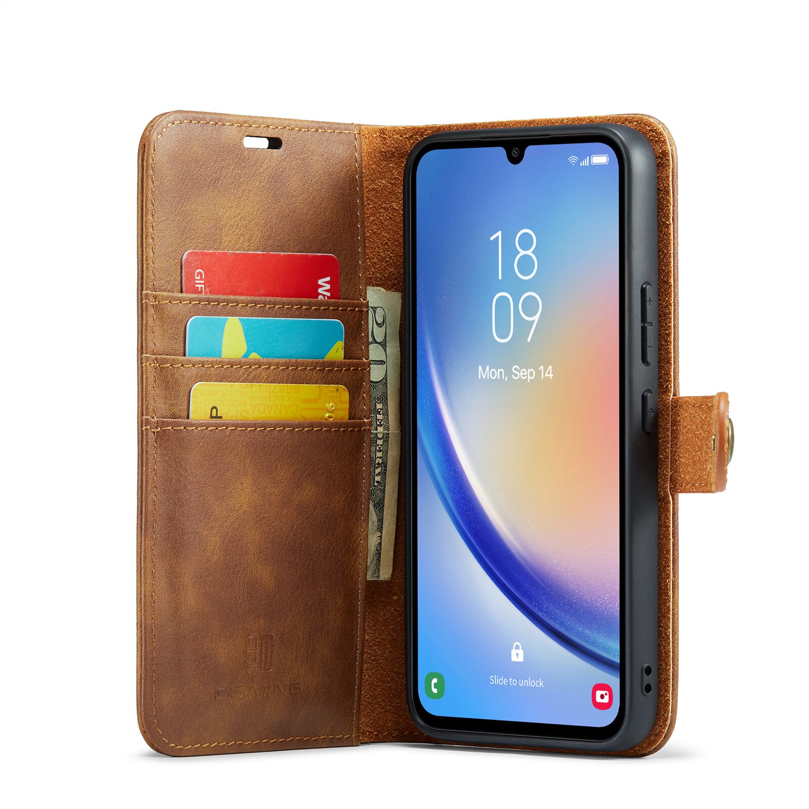 Handytasche Magnetische Samsung Galaxy A34 Cognac