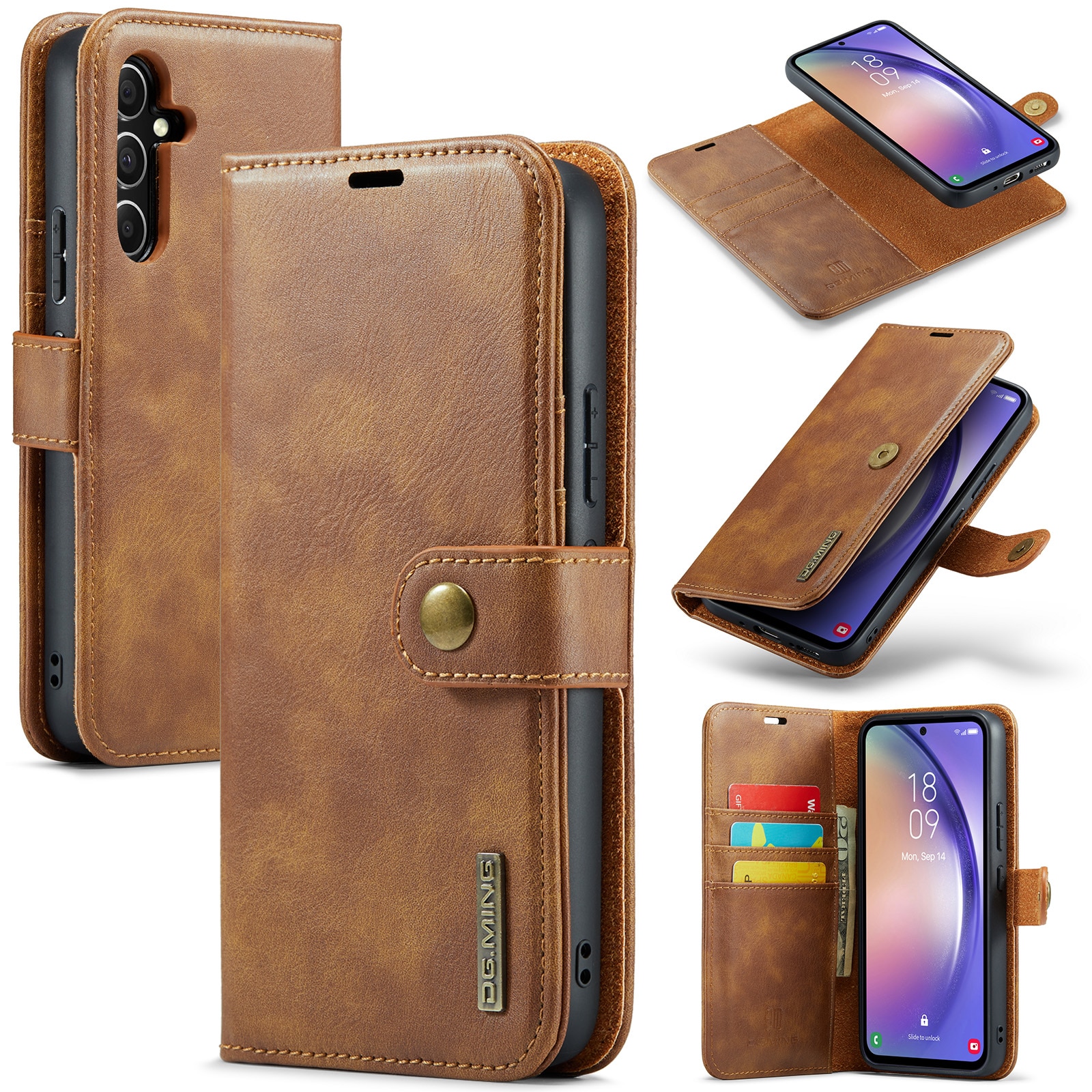 Handytasche Magnetische Samsung Galaxy A25 Cognac