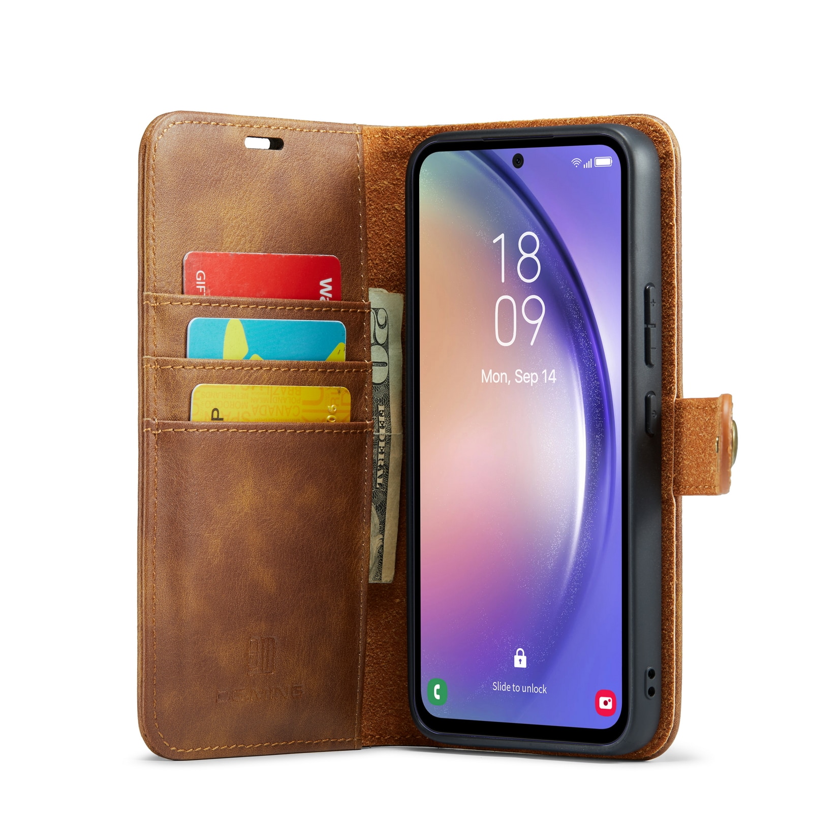 Handytasche Magnetische Samsung Galaxy A54 Cognac