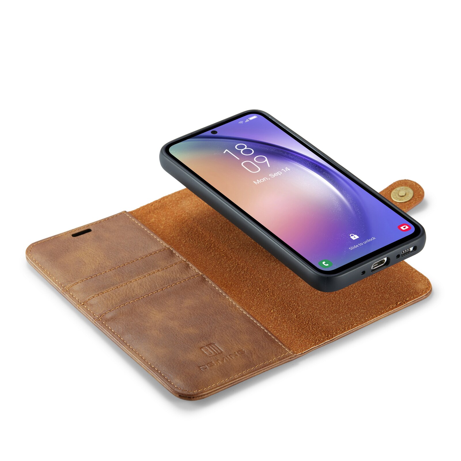 Handytasche Magnetische Samsung Galaxy A54 Cognac