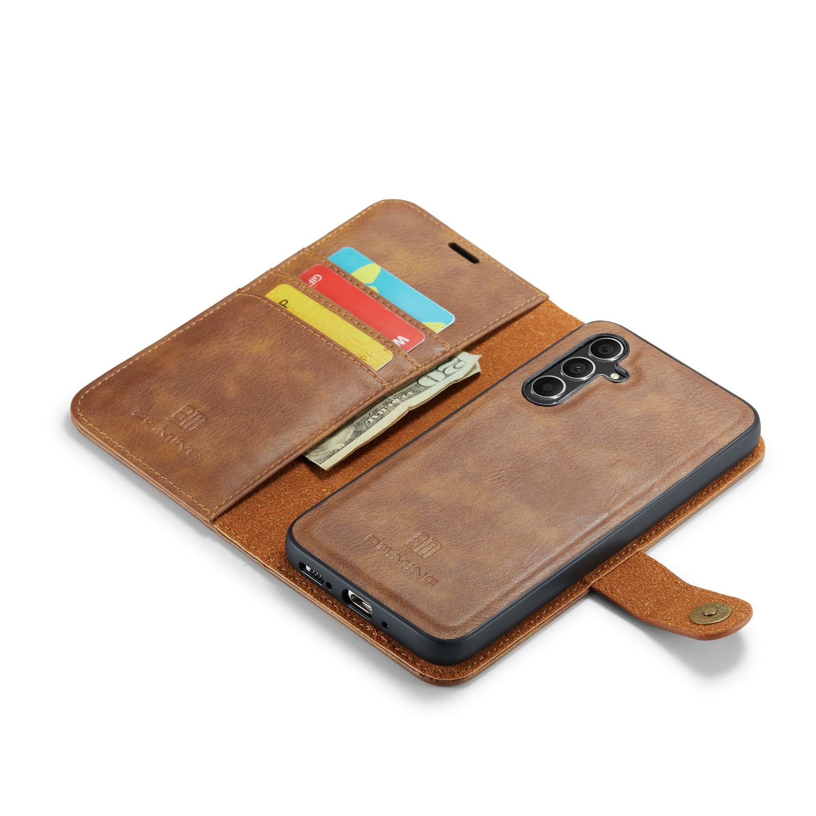 Handytasche Magnetische Samsung Galaxy A54 Cognac