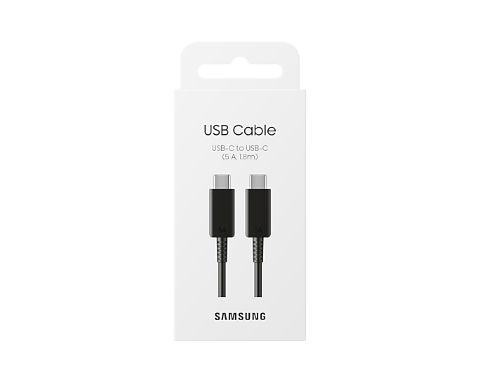 5A USB-C auf USB-C Kabel 1.8m schwarz