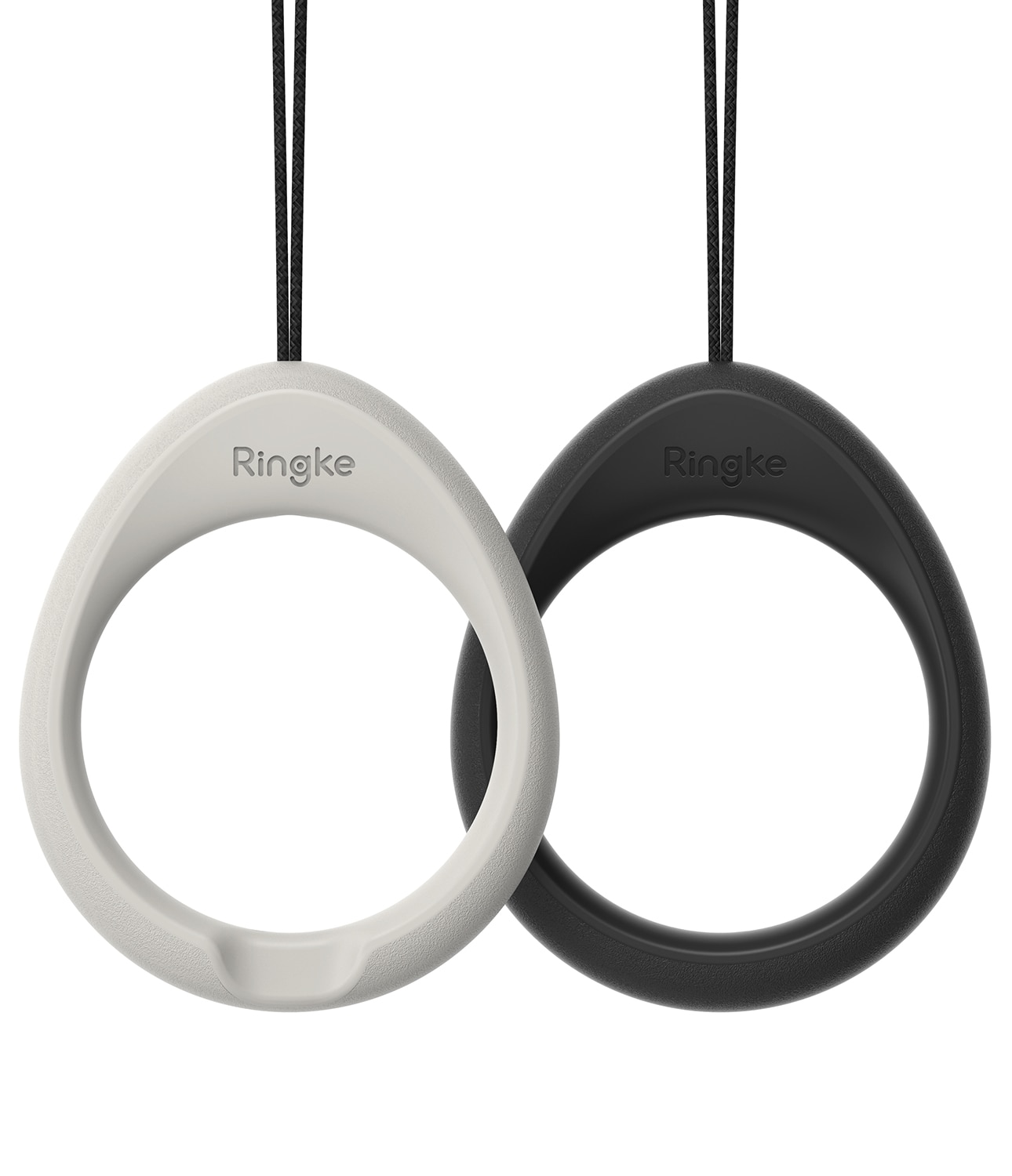 2-Pack Finger Ring Strap Light Gray/Black