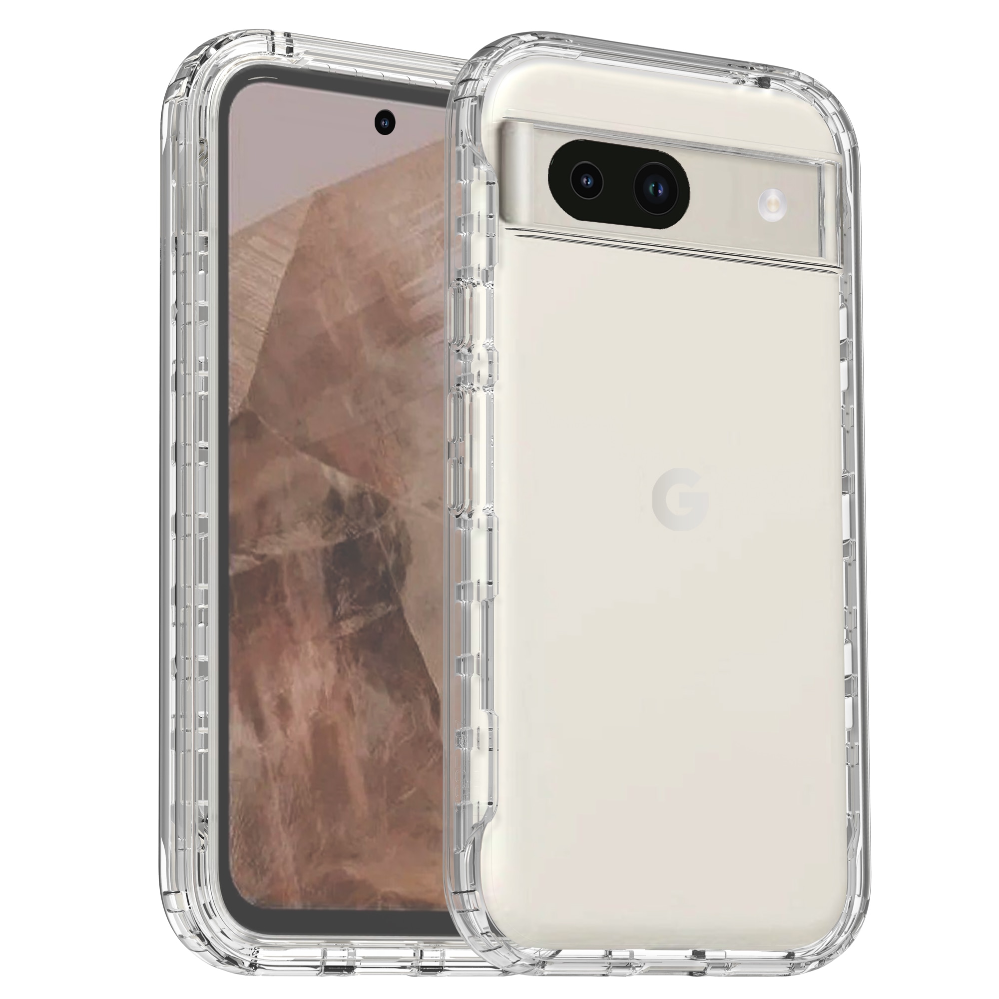 Google Pixel 8a Full Protection Case durchsichtig