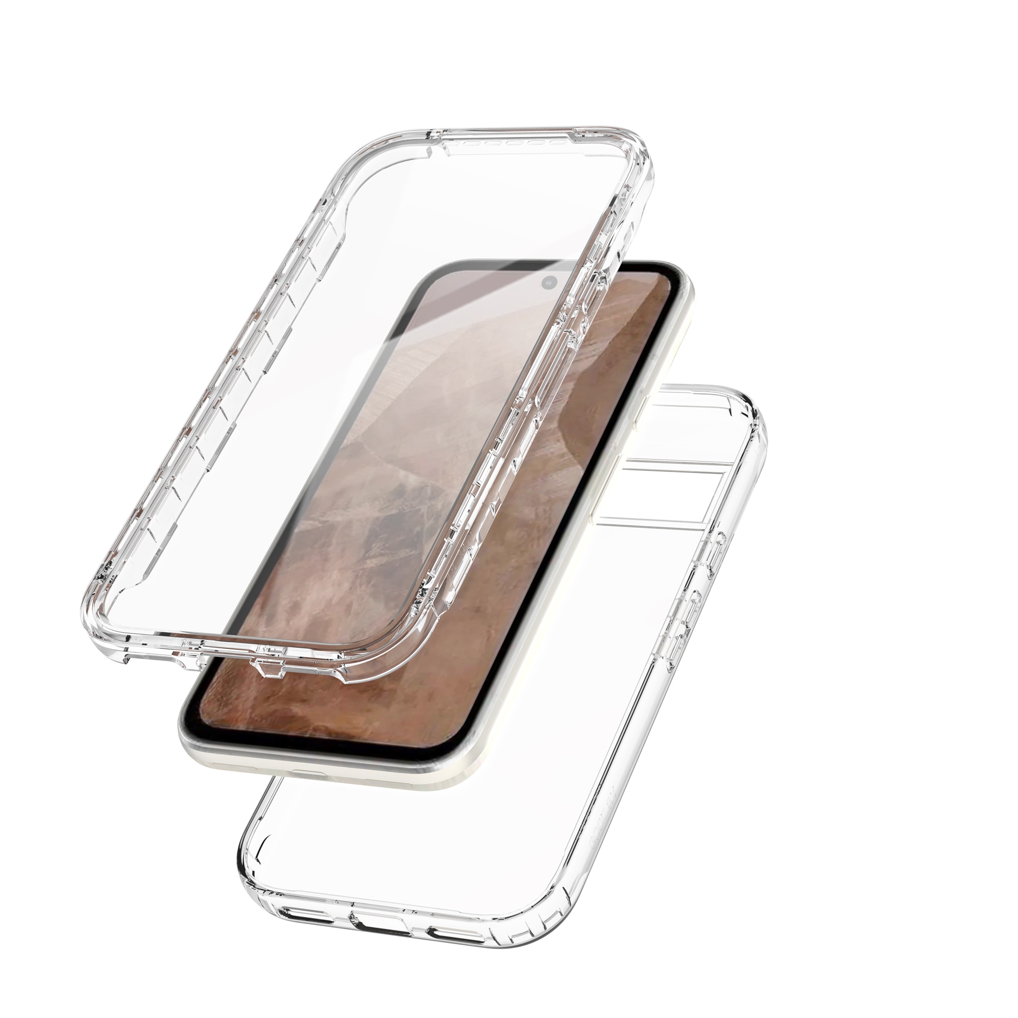 Google Pixel 8a Full Protection Case durchsichtig