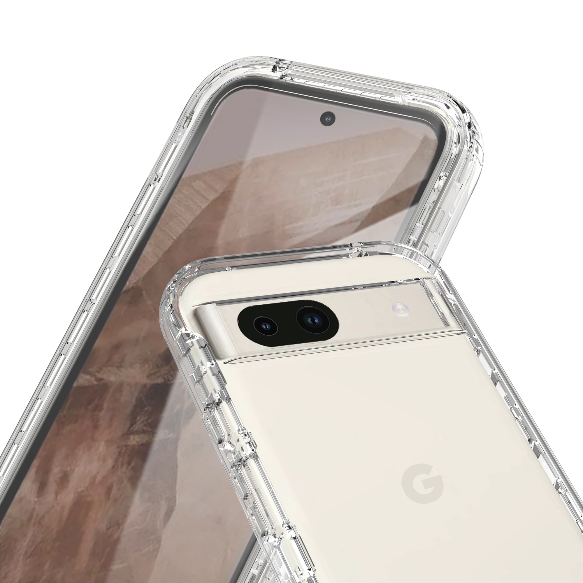 Google Pixel 8a Full Protection Case durchsichtig