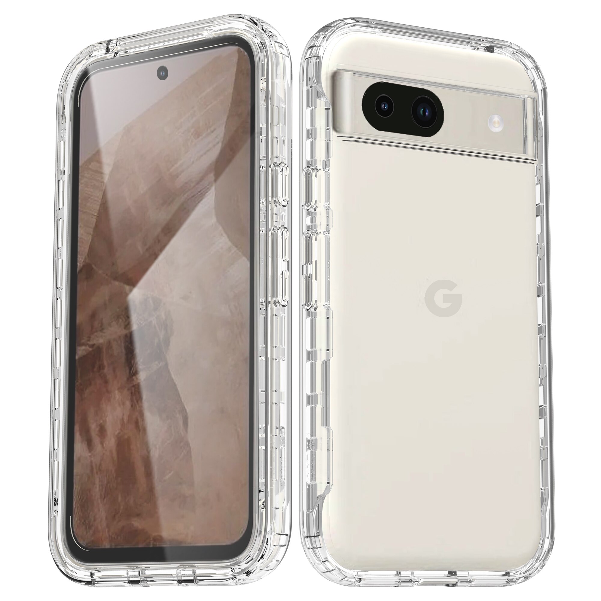 Google Pixel 8a Full Protection Case durchsichtig