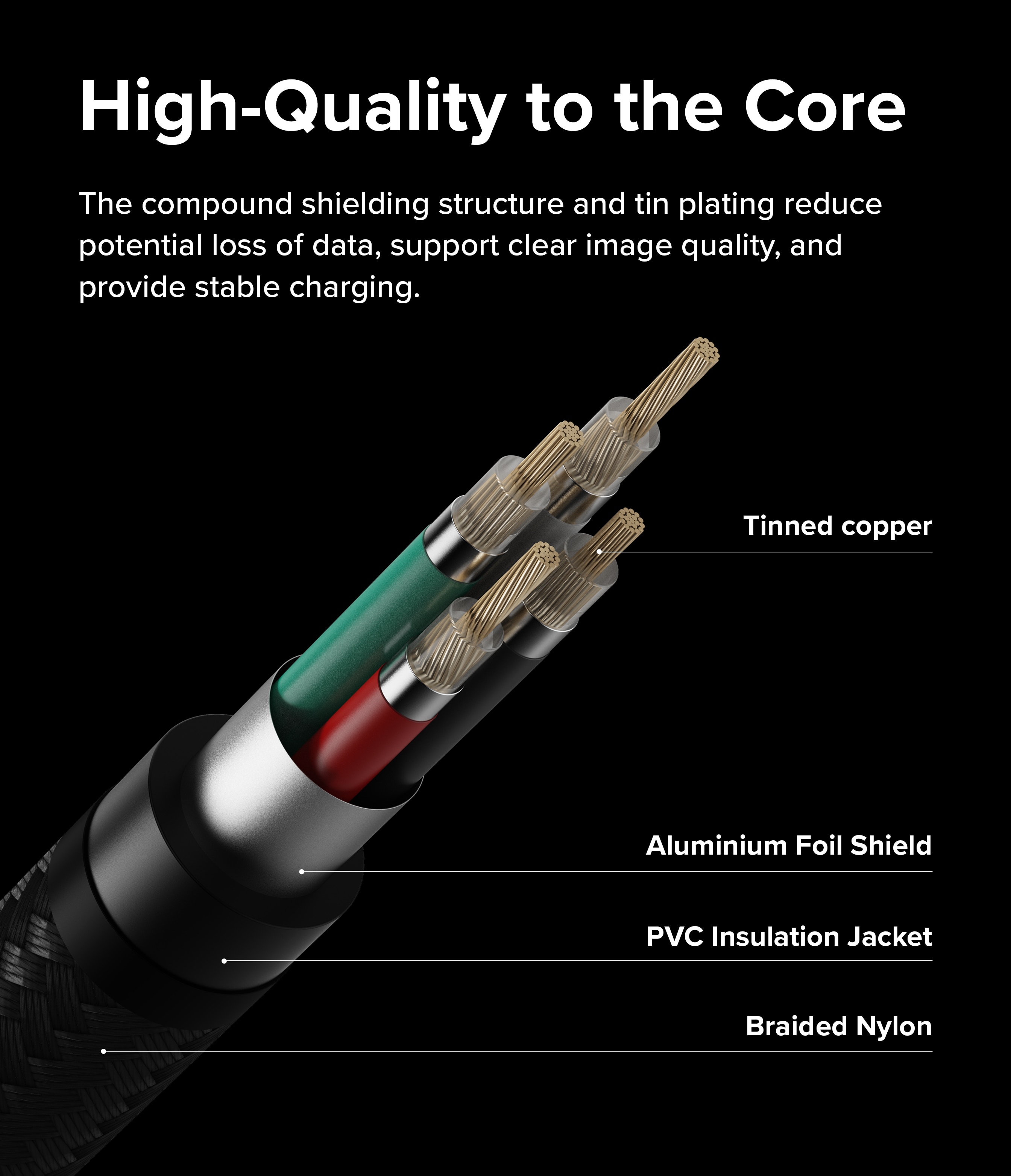 Fast Charging Basic Kabel USB-A -> USB-C 1m, schwarz