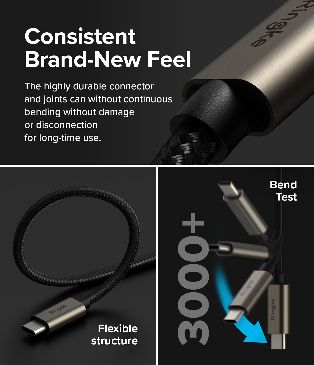 Fast Charging Basic Kabel USB-A -> USB-C 1m, schwarz