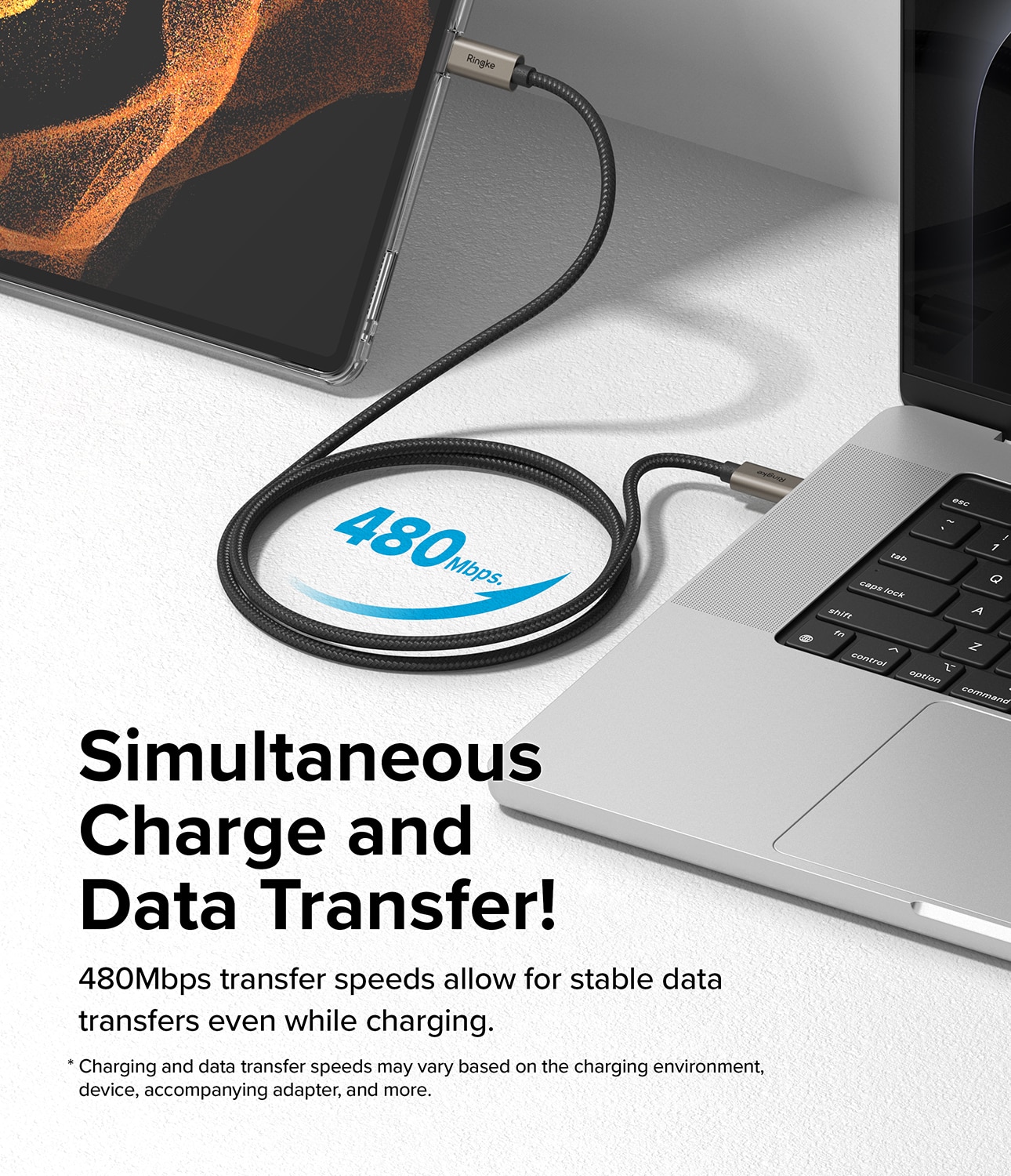 Fast Charging Basic Kabel USB-C -> USB-C 1m,  schwarz