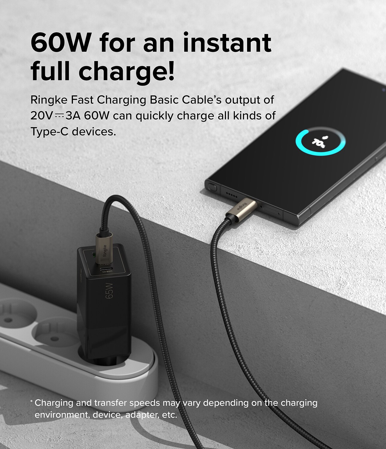 Fast Charging Basic Kabel USB-C -> USB-C 2m, schwarz