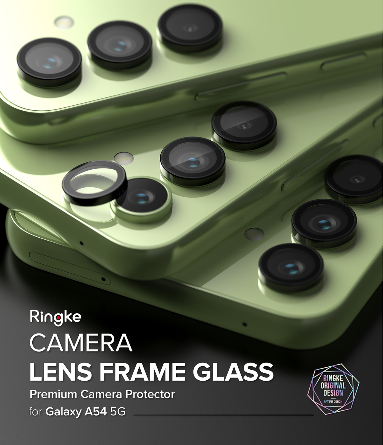 Camera Lens Frame Glass Samsung Galaxy A54 Schwarz