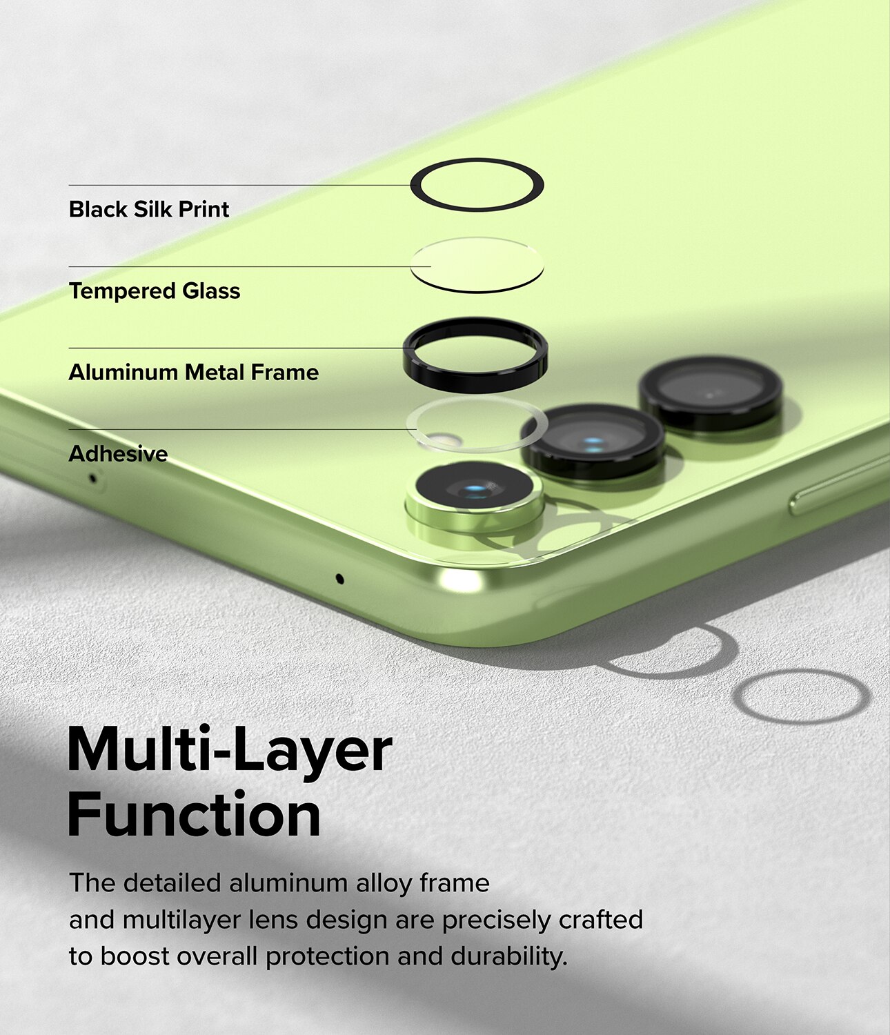 Camera Lens Frame Glass Samsung Galaxy A54 Schwarz