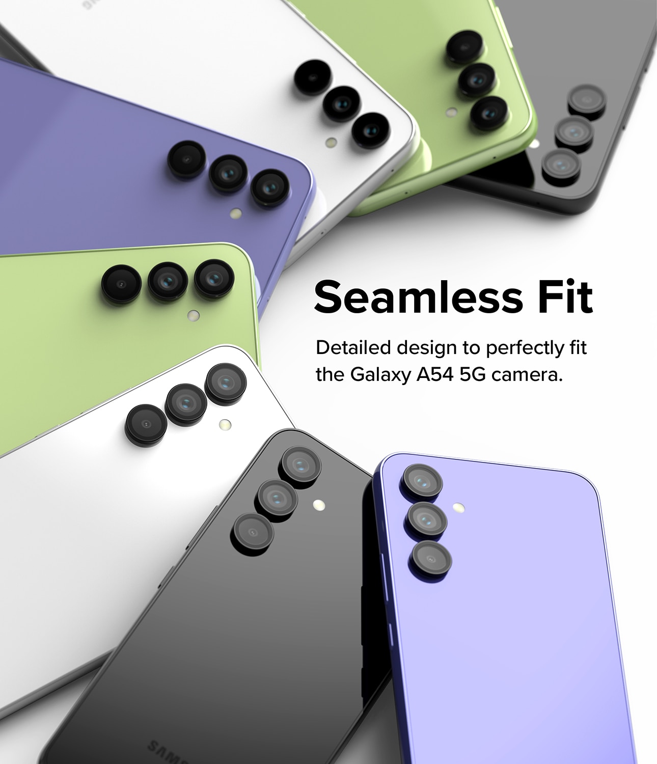 Camera Lens Frame Glass Samsung Galaxy A54 Black