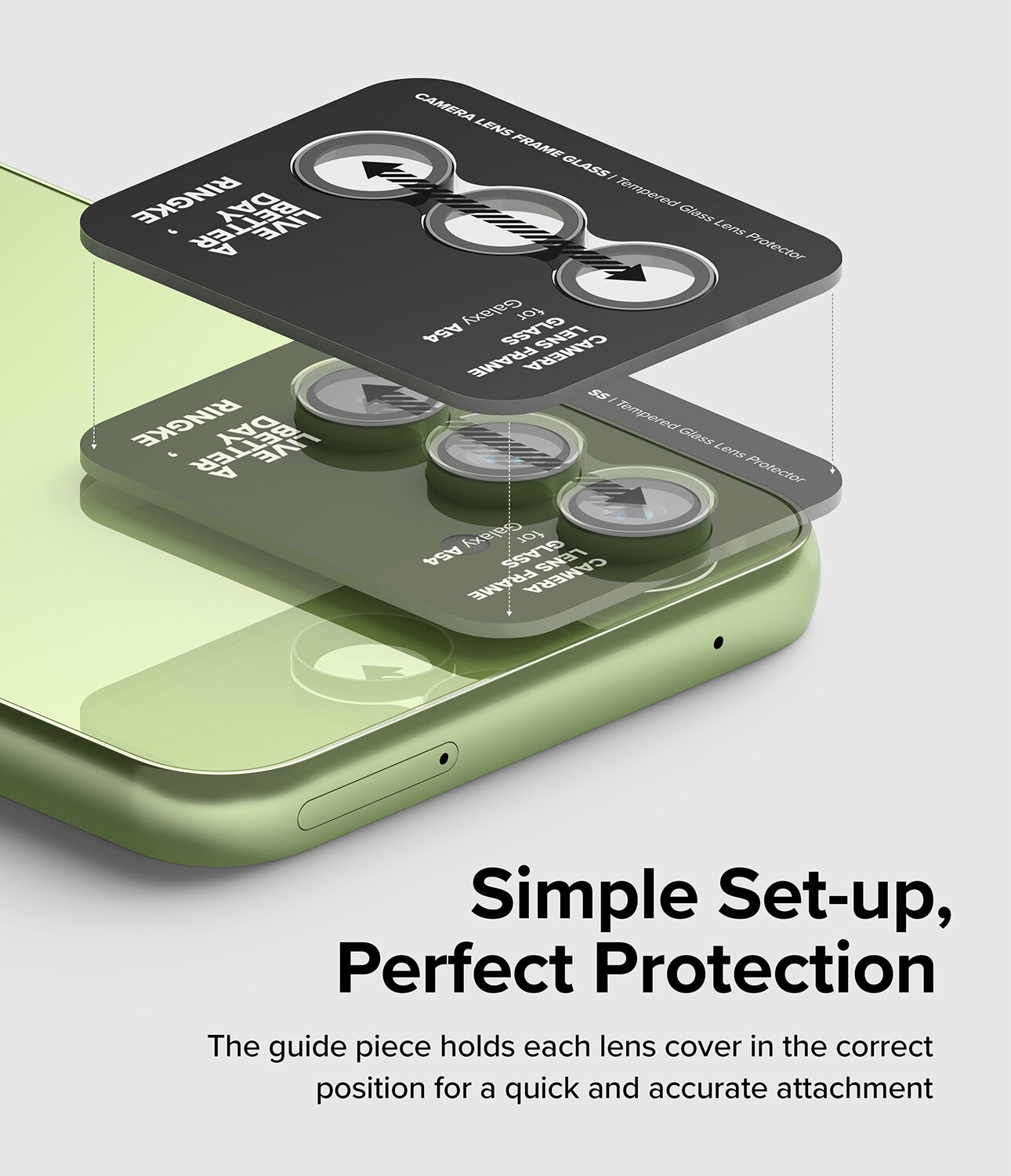 Camera Lens Frame Glass Samsung Galaxy A54 Schwarz