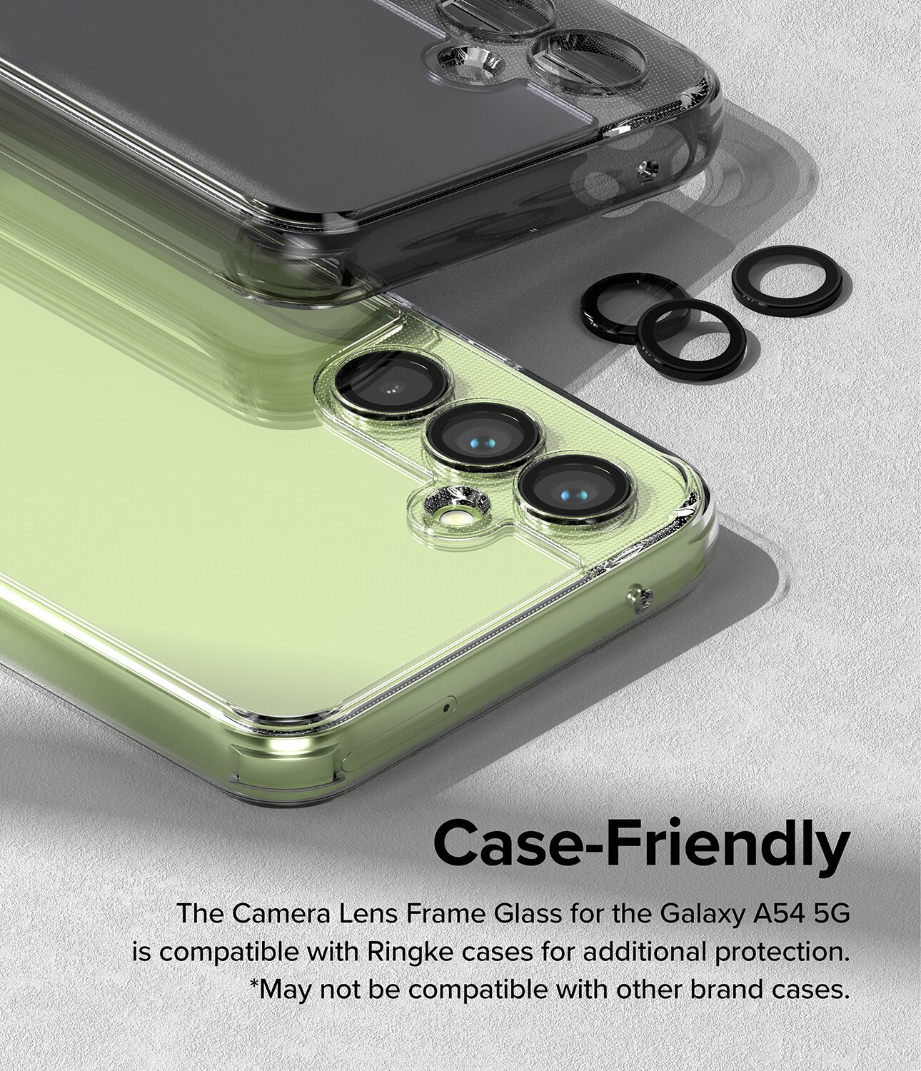 Camera Lens Frame Glass Samsung Galaxy A54 Schwarz