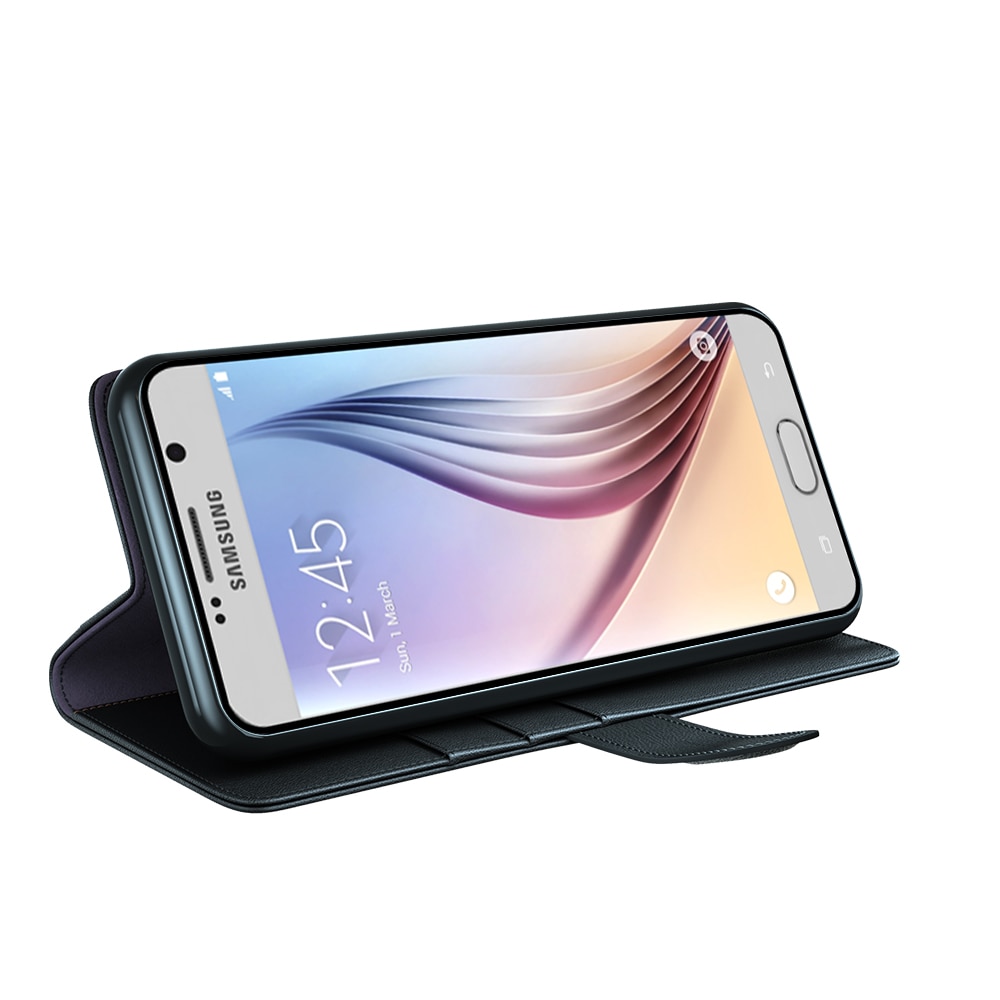 Samsung Galaxy S6 Echtlederhülle, schwarz