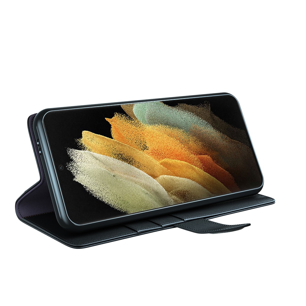 Samsung Galaxy S22 Ultra Echtlederhülle, schwarz
