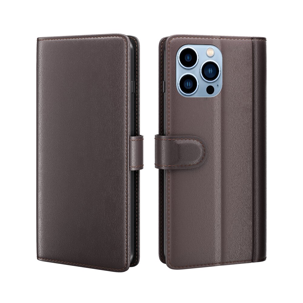 iPhone 14 Pro Max Lederhülle aus Echtem Leder, braun