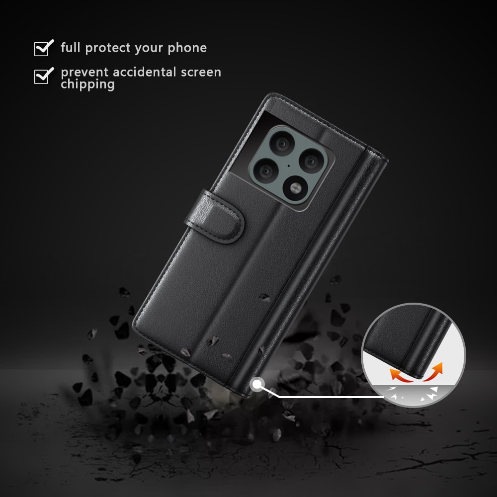 OnePlus 10 Pro Echtlederhülle, schwarz