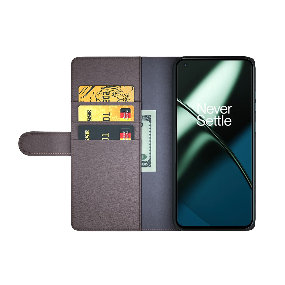  OnePlus 11 Echtlederhülle Braun