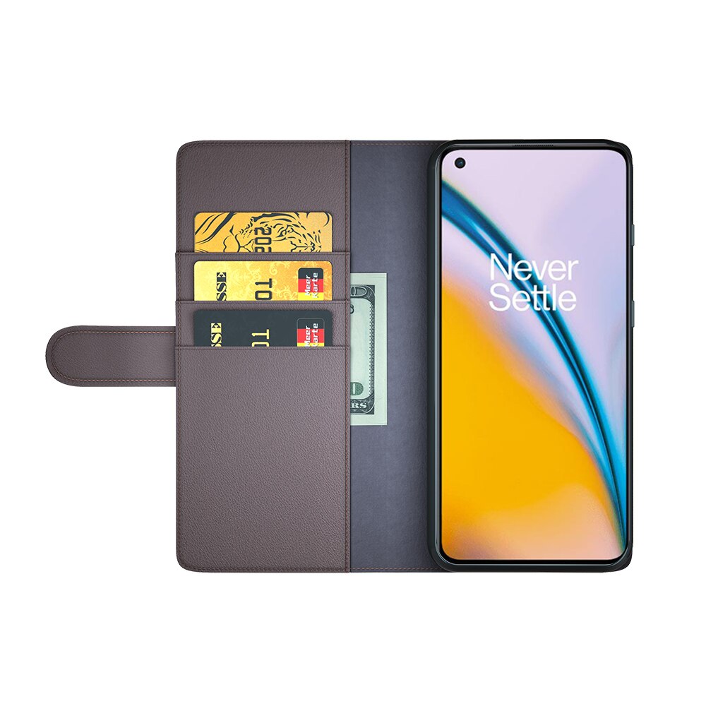 OnePlus Nord 2 5G Echtlederhülle Braun