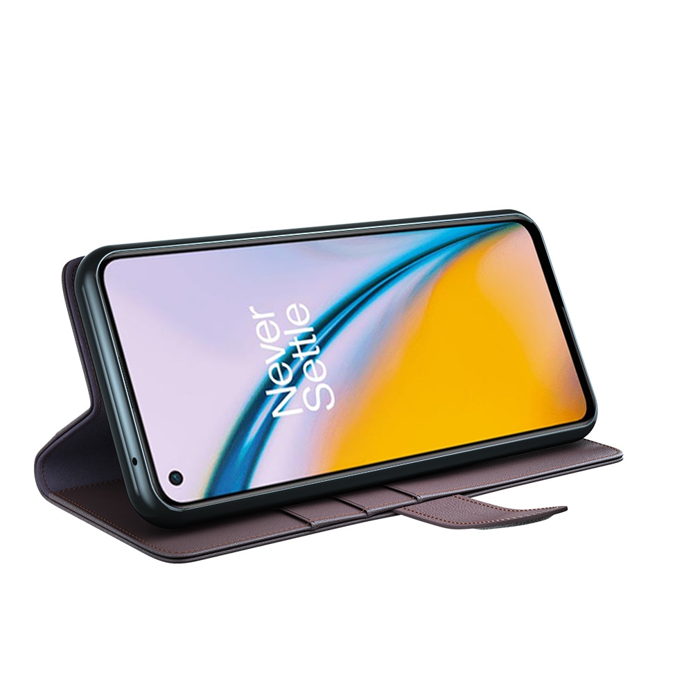  OnePlus Nord 2 5G Echtlederhülle Braun
