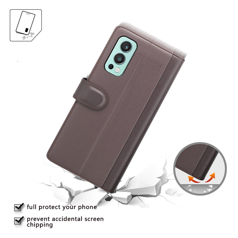  OnePlus Nord 2 5G Echtlederhülle Braun