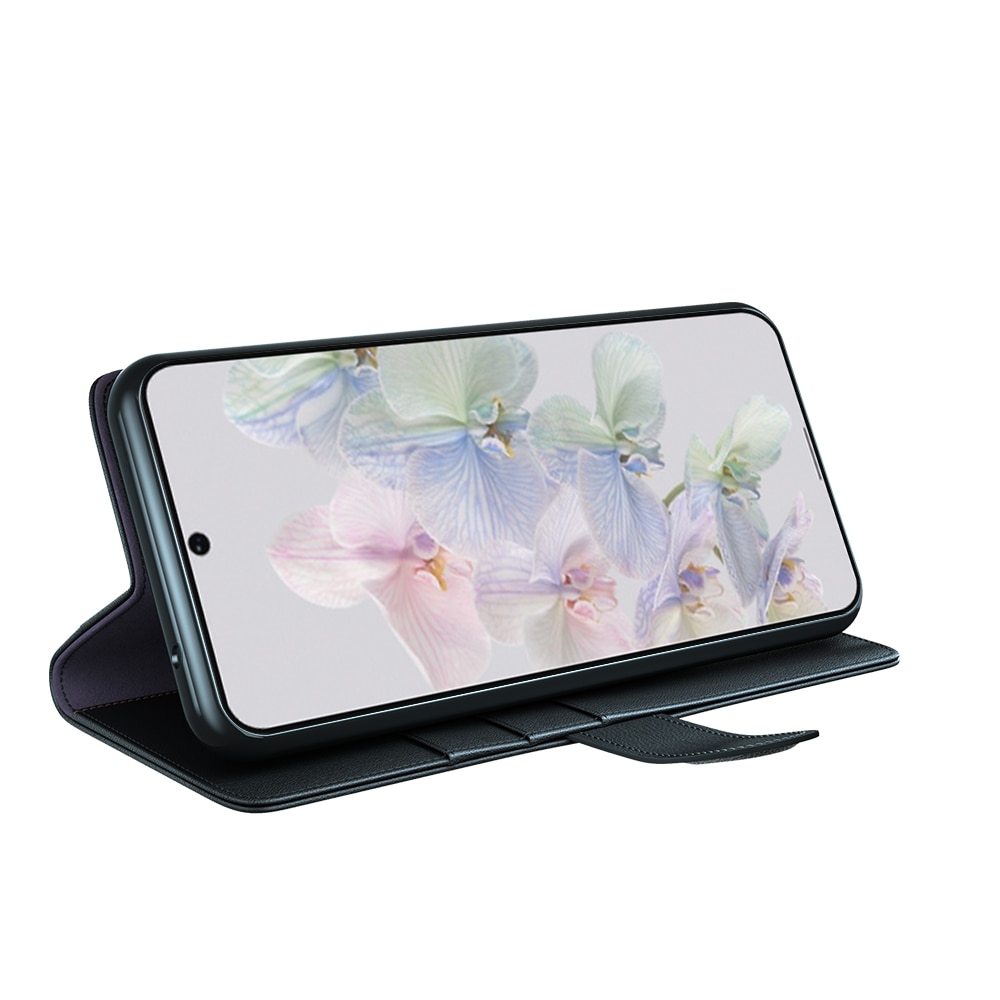 Google Pixel 7 Pro Echtlederhülle Schwarz