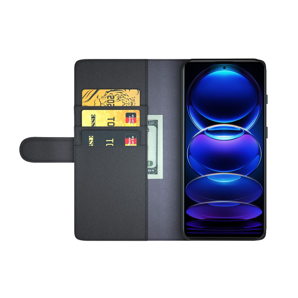 Xiaomi Redmi Note 12 Pro Plus Echtlederhülle Schwarz
