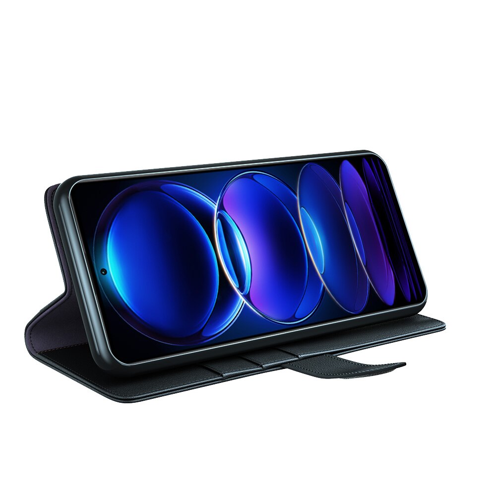 Xiaomi Redmi Note 12 Pro Plus Echtlederhülle Schwarz