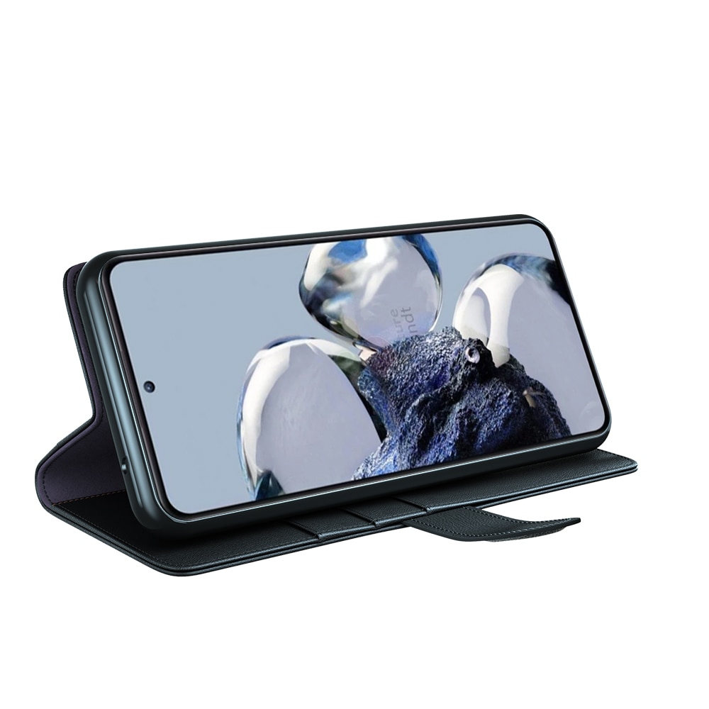 Xiaomi 12T/12T Pro Echtlederhülle Schwarz