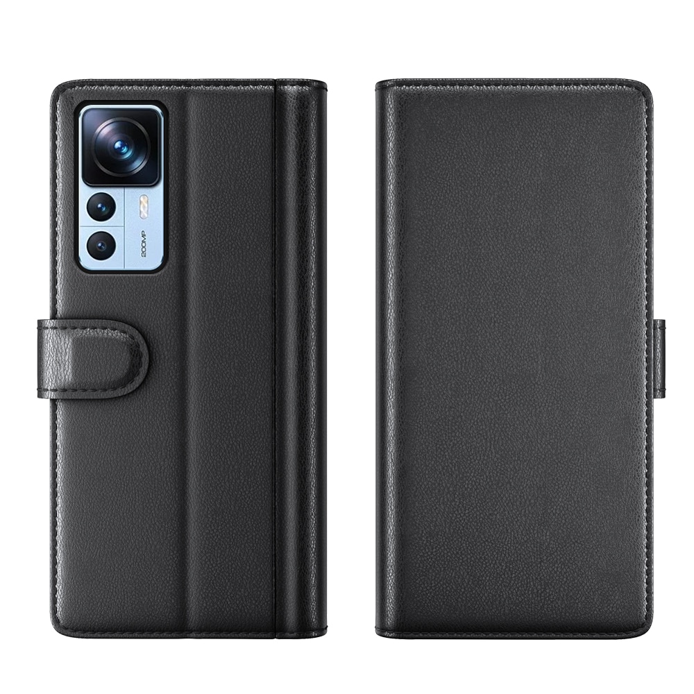 Xiaomi 12T/12T Pro Echtlederhülle Schwarz