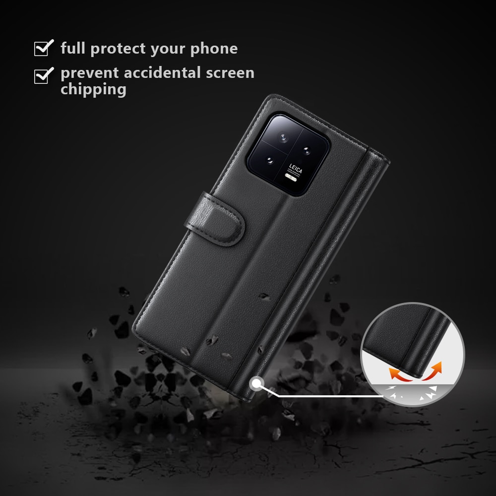 Xiaomi 13 Echtlederhülle Schwarz
