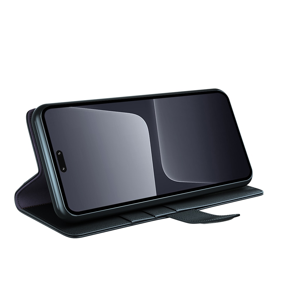 Xiaomi 13 Lite Echtlederhülle Schwarz