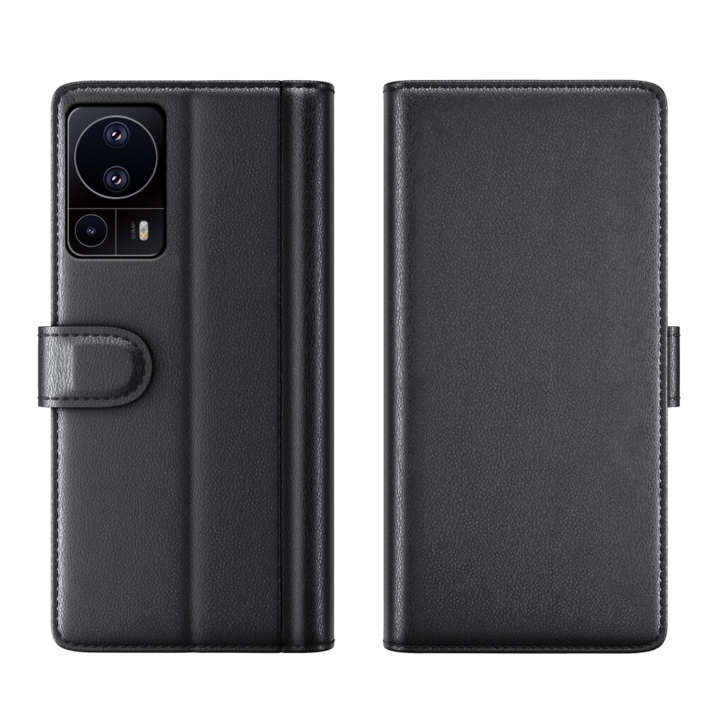 Xiaomi 13 Lite Echtlederhülle Schwarz