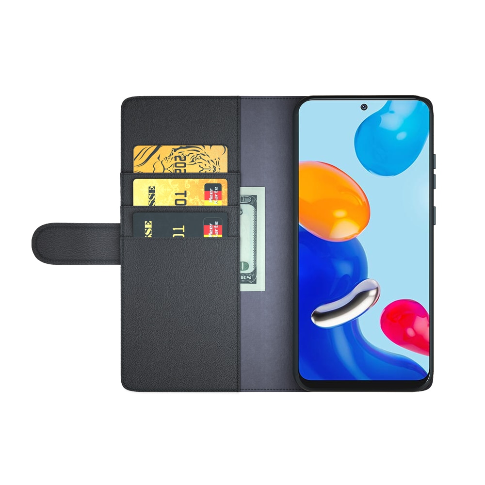 Xiaomi Redmi Note 11 Pro Echtlederhülle, schwarz