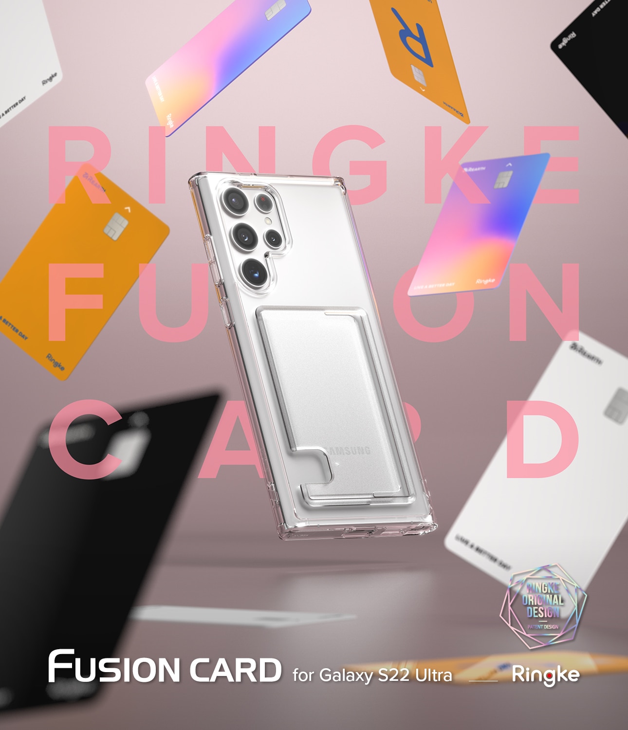 Fusion Card Case Samsung Galaxy S22 Ultra Clear