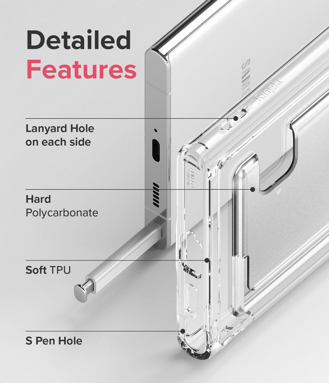 Fusion Card Case Samsung Galaxy S22 Ultra Clear