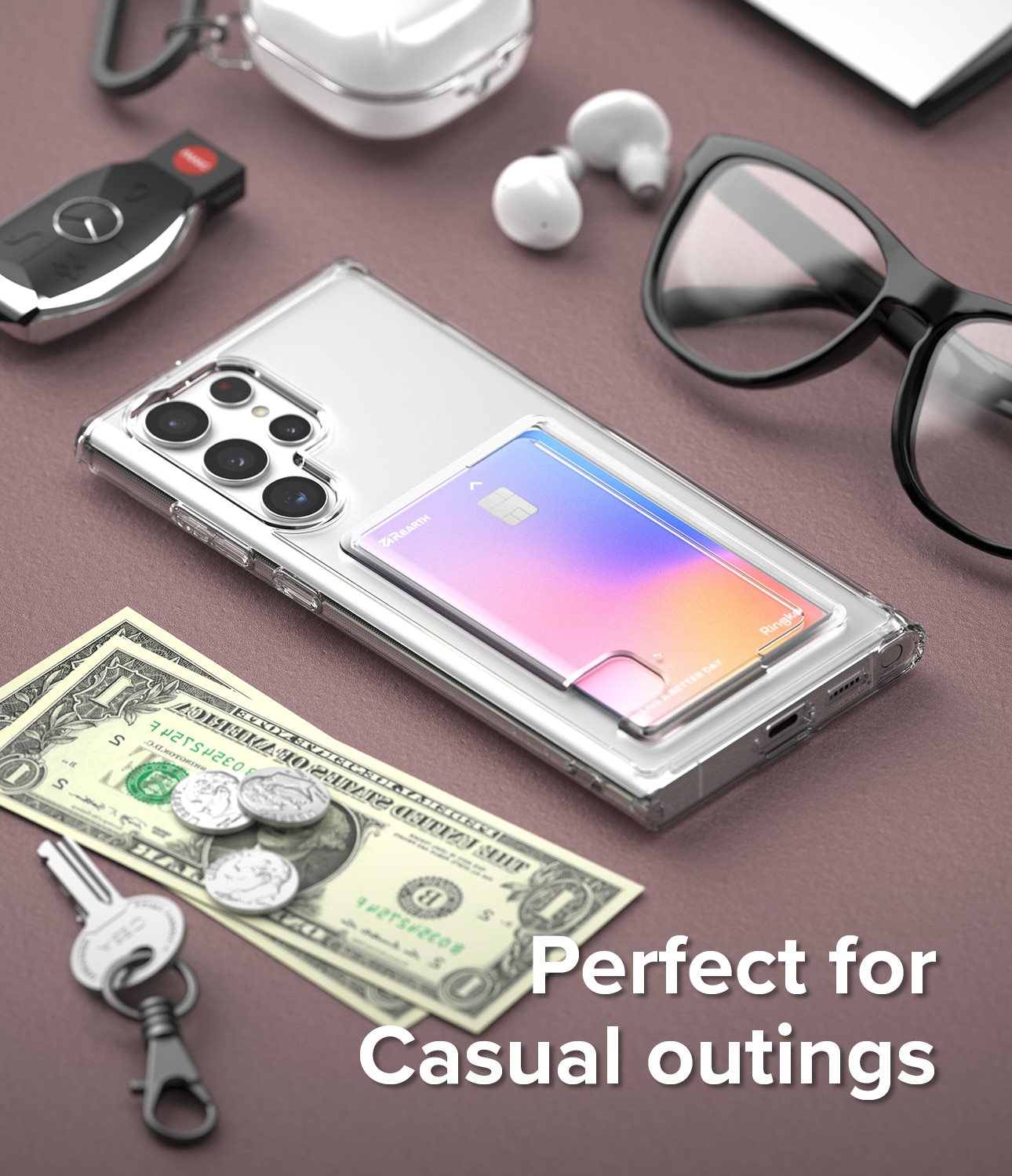 Fusion Card Case Samsung Galaxy S22 Ultra Clear