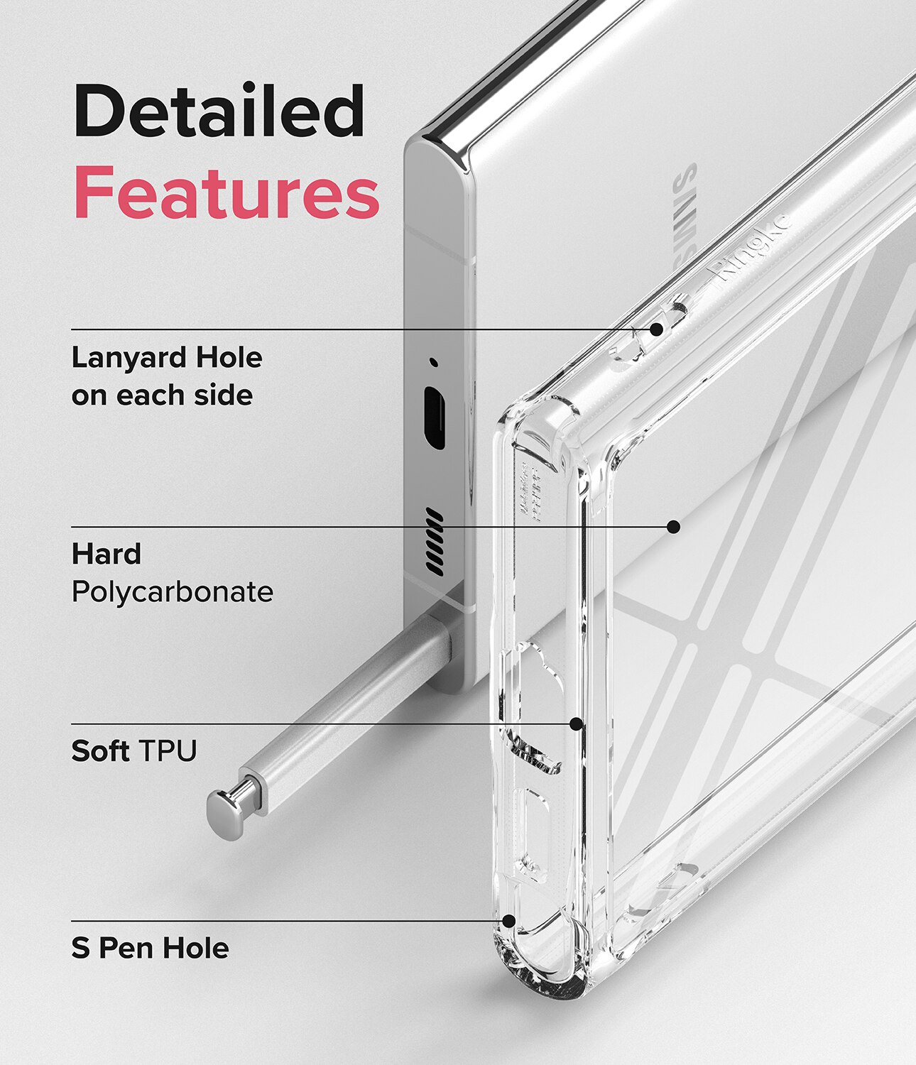 Fusion Case Samsung Galaxy S22 Ultra Transparent